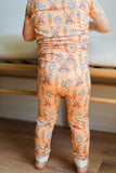 Southern Slumber Bamboo Pajama Set - Orange Bunny - Let Them Be Little, A Baby & Children's Clothing Boutique