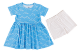 Birdie Bean Short Sleeve Birdie Dress Set - Cove - Let Them Be Little, A Baby & Children's Clothing Boutique