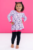 Birdie Bean Long Sleeve Peplum w/ Leggings Birdie Set - Carrie (Glow in the Dark)