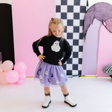 Sweet Wink Patch Sweatshirt - Girly Ghost Patch