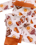 Lucky Panda Kids Long Sleeve Two Piece Set - Pumpkin Spice