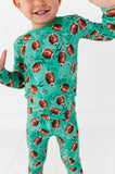 Macaron + Me Long Sleeve Toddler PJ Set - Football Field