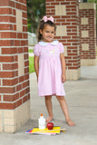 Trotter Street Kids Peter Pan Collar Applique Dress - School Supplies