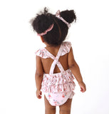 Posh Peanut Ruffled Strap Bubble Romper - London