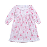 Baby Loren Long Sleeve Printed Day Gown - Princess and Tiaras