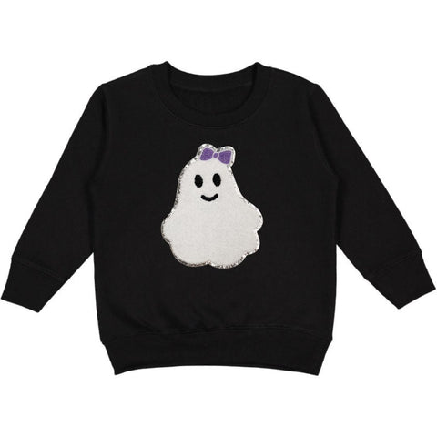 Sweet Wink Patch Sweatshirt - Girly Ghost Patch