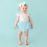 Posh Peanut Ruffled Cap Sleeve  Tulle Skirt Bodysuit - Charlotte Anne