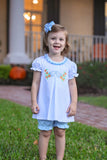 Trotter Street Kids Bloomer Set - Pumpkin Embroidery