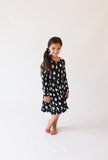 Posh Peanut Long Sleeve Ruffled Twirl Dress - Ghostly (Glow in the Dark)