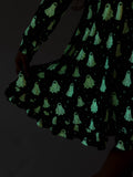 Posh Peanut Long Sleeve Ruffled Twirl Dress - Ghostly (Glow in the Dark)