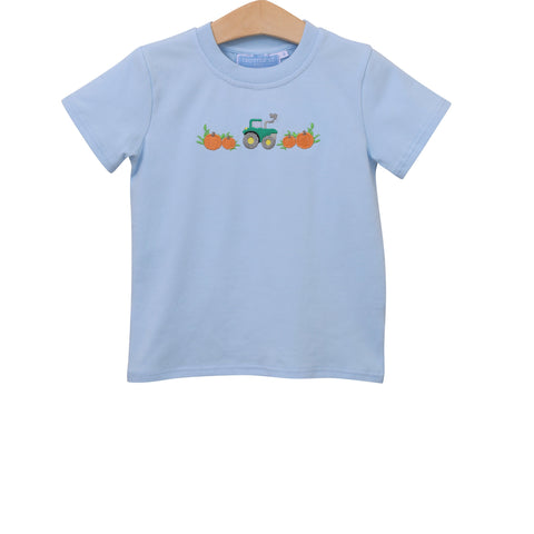 Trotter Street Kids Short Sleeve Tee - Pumpkin Embroidery