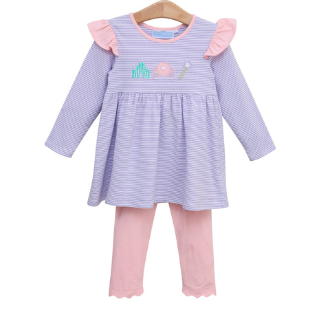 Trotter Street Kids Long Sleeve Pants Set - Princess Trio