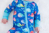 Birdie Bean Zip Romper w/ Convertible Foot - Moby - Let Them Be Little, A Baby & Children's Clothing Boutique