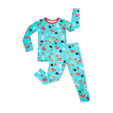 Macaron + Me Long Sleeve Toddler PJ Set - Milk & Cookies