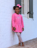 Trotter Street Kids Tunic Sweatshirt Set - Bow