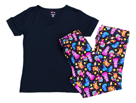 Birdie Bean Women's Short Sleeve Lounge Set - Care Bears™ Spooky Cute