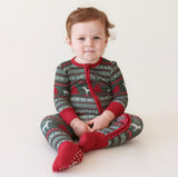 Posh Peanut Convertible One Piece - Holiday Fair Isle Waffle