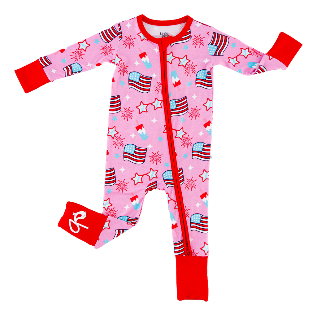 Birdie Bean Zip Romper w/ Convertible Foot Glory Let Them Be Little