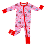 Birdie Bean Zip Romper w/ Convertible Foot - Glory - Let Them Be Little, A Baby & Children's Clothing Boutique