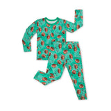 Macaron + Me Long Sleeve Toddler PJ Set - Football Field