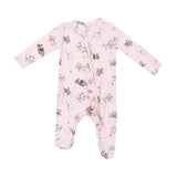 Angel Dear 2 Way Ruffle Zipper Footie - Fluffy Puppies