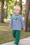 Trotter Street Kids Applique Pants Set - Tractor