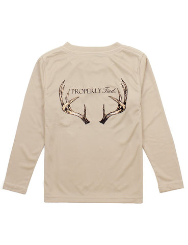 Properly Tied Long Sleeve Performance Tee - Vintage Antler