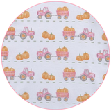 Baby Loren Long Sleeve Printed Pants Set - Tractors and Pumpkins