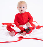 Birdie Bean Plush Toddler Birdie Blanket - Scarlet Ribbed - Let Them Be Little, A Baby & Children's Clothing Boutique