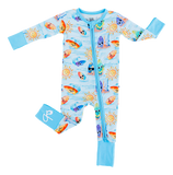 Birdie Bean Zip Romper w/ Convertible Foot - Kai - Let Them Be Little, A Baby & Children's Clothing Boutique