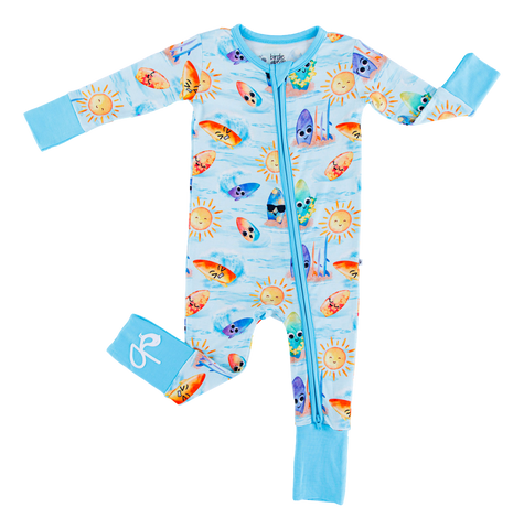 Birdie Bean Zip Romper w/ Convertible Foot - Kai - Let Them Be Little, A Baby & Children's Clothing Boutique