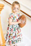 Pink Chicken Kit Dress - Varsity Letters