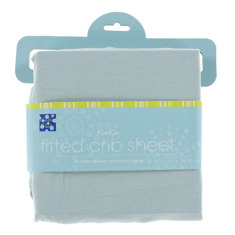 Kickee Pants Solid Fitted Crib Sheet - Spring Sky