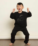 Greige Bamboo Fleece Sweatshirt - Black Books - Let Them Be Little, A Baby & Children's Clothing Boutique