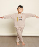 Greige Bamboo Fleece Sweatshirt - Almond Crayons - Let Them Be Little, A Baby & Children's Clothing Boutique