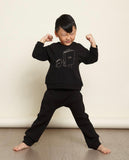 Greige Bamboo Fleece Sweatshirt - Black Books - Let Them Be Little, A Baby & Children's Clothing Boutique