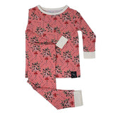 Sweet Bamboo Holiday 2 Piece PJ Set - Mistletoe Pink - Let Them Be Little, A Baby & Children's Boutique