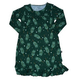 Sweet Bamboo Holiday Boho Dress - Pine Sprigs - Let Them Be Little, A Baby & Children's Boutique