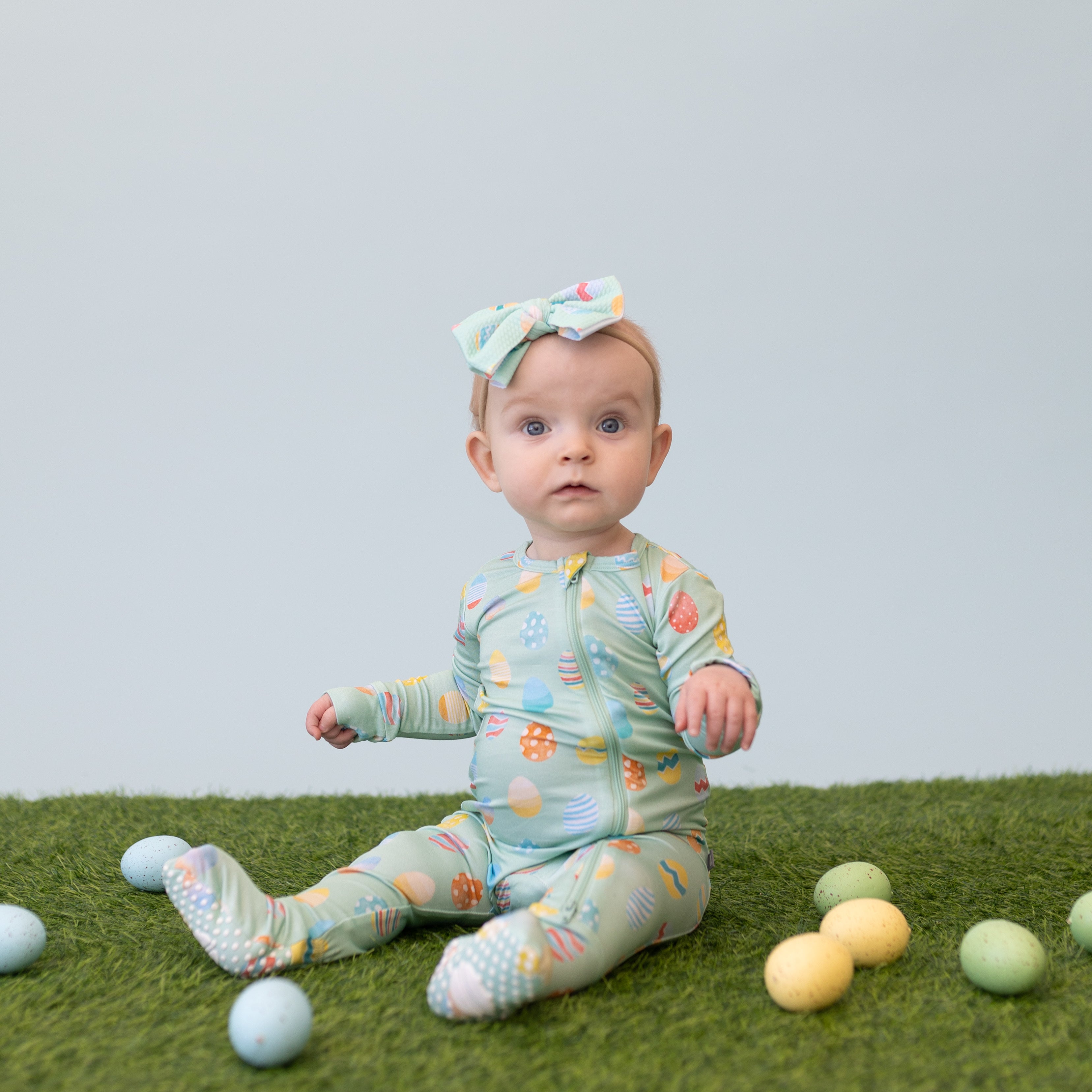 Macaron + Me Zipper Footsie - Easter Eggs  Let Them Be Little, A Baby &  Children's Clothing Boutique