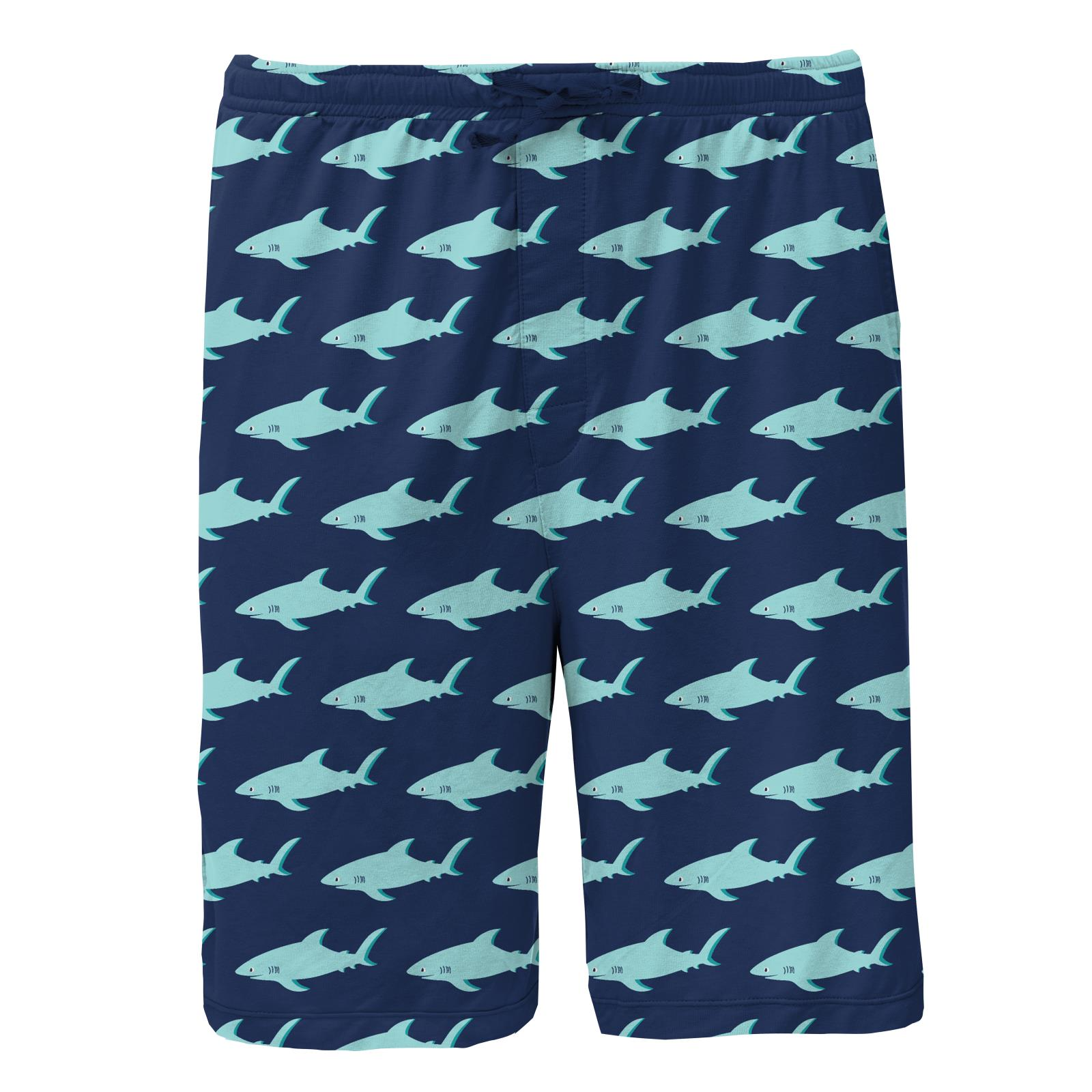 Kickee Pants Men's Print Lounge Shorts - Flag Blue Sharky  Let Them Be  Little, A Baby & Children's Clothing Boutique