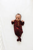 Posh Peanut Wood Button Knotted Gown - Grayson - Let Them Be Little, A Baby & Children's Boutique