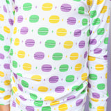 Macaron + Me Long Sleeve Toddler PJ Set - Mardi Gras Macarons - Let Them Be Little, A Baby & Children's Clothing Boutique