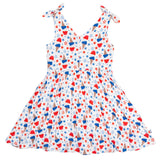 Macaron + Me Bow Shoulder Sleeveless Dress - Patriotic Ice Cream - Let Them Be Little, A Baby & Children's Clothing Boutique